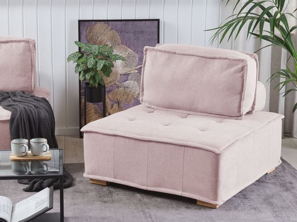 4-sits Hörnsoffa Rosa Polyesterklädsel Modulsoffa L-formad Skandinavisk Modern