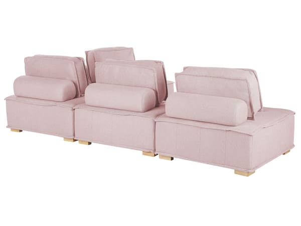 4-sits Hörnsoffa Rosa Polyesterklädsel Modulsoffa L-formad Skandinavisk Modern