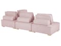 Miniatyrbild 8 av 11: 4-sits Hörnsoffa Rosa Polyesterklädsel Modulsoffa L-formad Skandinavisk Modern