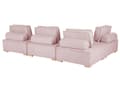 Miniatyrbild 9 av 11: 4-sits Hörnsoffa Rosa Polyesterklädsel Modulsoffa L-formad Skandinavisk Modern