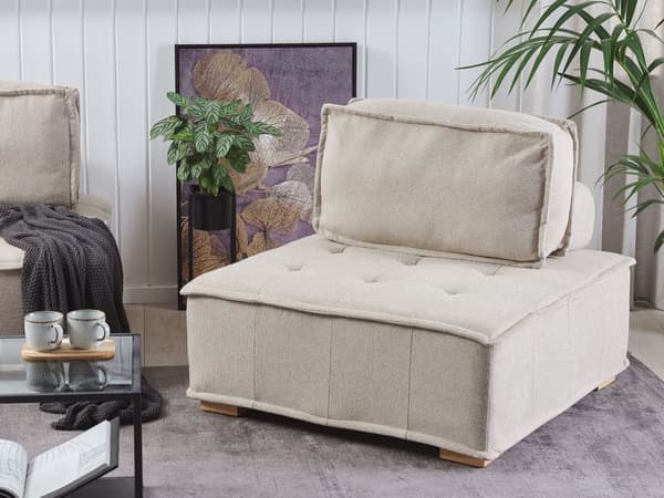 4-sits Soffset Beige Polyesterklädsel Modulsoffa Skandinavisk Modern
