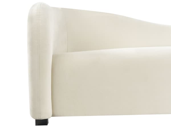 Velour Sofa i Hvid Farve 3 Personer