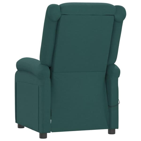 vidaXL Elektrisk reclinerfåtölj mörkgrön tyg