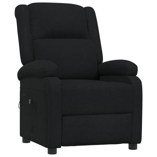vidaXL Elektrisk reclinerfåtölj svart tyg