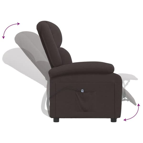 vidaXL Elektrisk reclinerfåtölj svart tyg