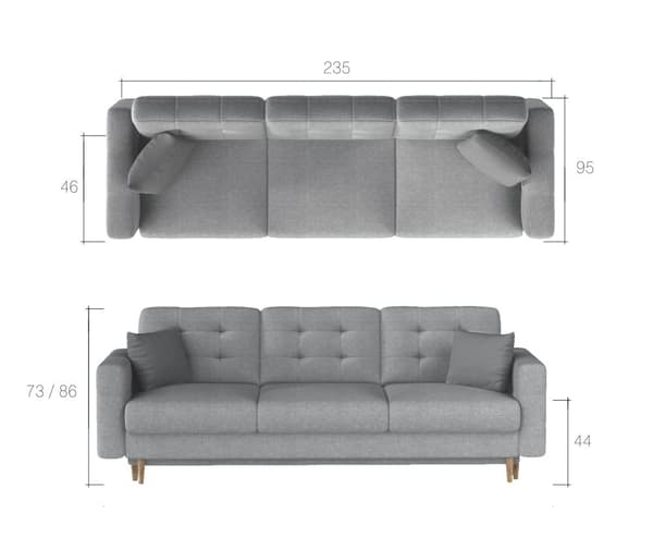 Sovesofa Coretta stof