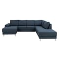 Miniatyrbilde 1 av 9: Calverton hjørnesofa sjeselong venstrevent mørkeblå.
