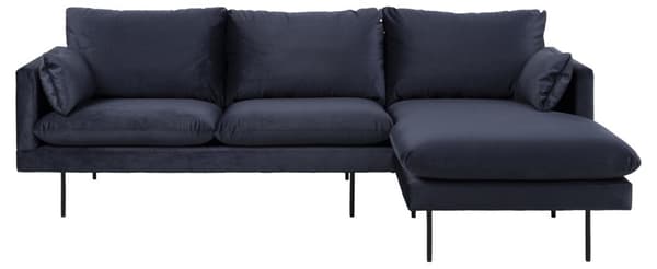 Sunderland sofa 2-sits med schäslong höger mörkblå.