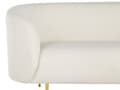 Miniatyrbillede 8 af 11: Sofa Hvid Polyester og Guld Jern 2 Personers Plyssofa Blød Fluffy Boucle Stof Flet med Tynde Ben Stue Inspiration Tilbehør Buet Ryglæn Design