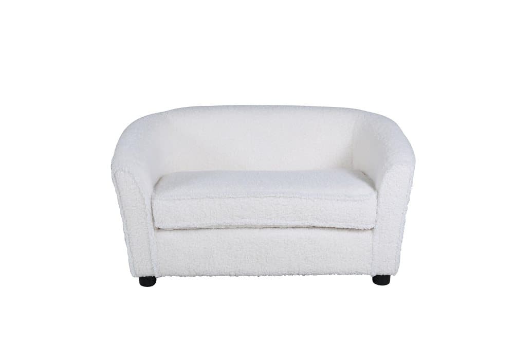 KOYA Barnsoffa Vit Bouclé