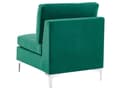 Miniatyrbilde 7 av 11: Hjørnesofa Grønn Fløyel 5-seter Modulær Venstrevendt L-form Glamorøs Moderne