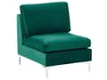 Miniatyrbilde 8 av 11: Hjørnesofa Grønn Fløyel 5-seter Modulær Venstrevendt L-form Glamorøs Moderne