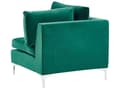 Miniatyrbilde 11 av 11: Hjørnesofa Grønn Fløyel 5-seter Modulær Venstrevendt L-form Glamorøs Moderne