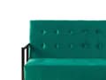 Miniatyrbilde 8 av 11: Sovesofa Grønn fløyel med tuftet møbeltrekk 3-seters gullfarget metallramme med armlener Retrostil
