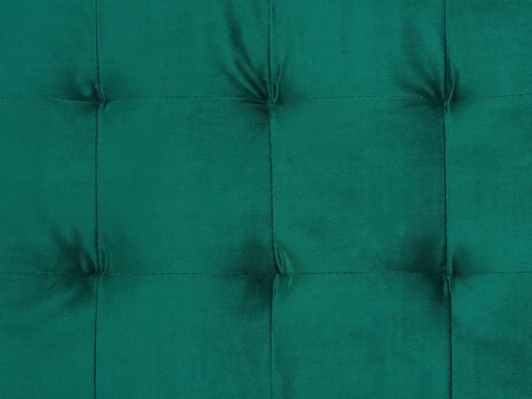 Sovesofa Grønn fløyel med tuftet møbeltrekk 3-seters gullfarget metallramme med armlener Retrostil