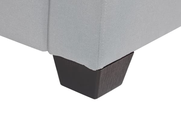 Hjørnesofa Lysegrå Polyesterstoff 3-seter Trekonstruksjon Svarte ben Sjeselong Puter med avtakbare trekk Minimalistisk stil Sofa Stue