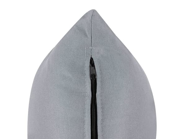 Hjørnesofa Lysegrå Polyesterstoff 3-seter Trekonstruksjon Svarte ben Sjeselong Puter med avtakbare trekk Minimalistisk stil Sofa Stue
