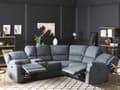 Miniatyrbilde 4 av 11: Sofa med Elektrisk Hvilestol Grå Hjørnesofa Stoff 5-seter Koppholder USB-port