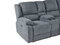 Miniatyrbilde 8 av 11: Sofa med Elektrisk Hvilestol Grå Hjørnesofa Stoff 5-seter Koppholder USB-port