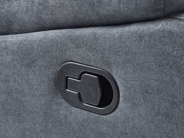 Sofa med Manuell Hvilestol Grå Hjørnesofa Stoff 5-seter Armlener Koppholder USB-port