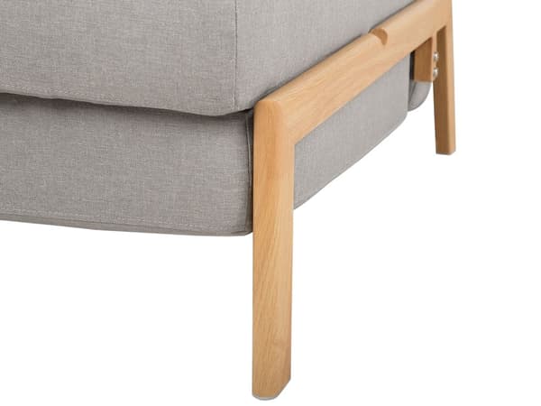 Sovesofa Lysegrå Stoff 2-seter Med puter Ekstra soveplass Skandinavisk stil Moderne
