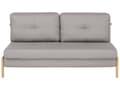 Miniatyrbilde 1 av 10: Sovesofa Lysegrå Stoff 2-seter Med puter Ekstra soveplass Skandinavisk stil Moderne