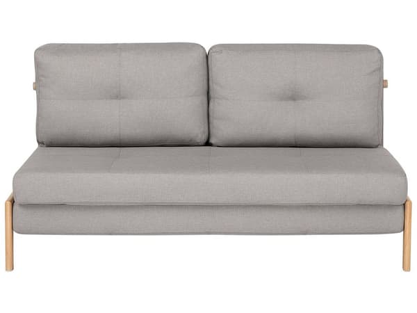 Sovesofa Lysegrå Stoff 2-seter Med puter Ekstra soveplass Skandinavisk stil Moderne
