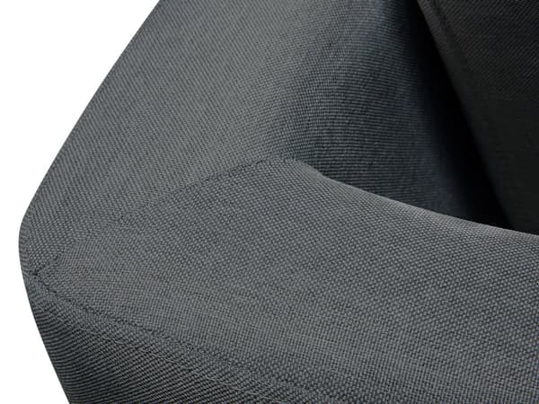 Hjørnesofa i Mørkegrått Stoff med Venstrevendt Polstring og Justerbar Nakkestøtte