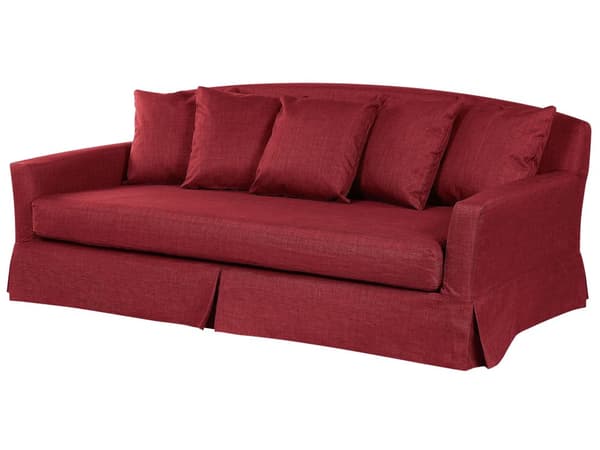 3-seters sofa Rød Polyesterstoff Treben Avtakbart trekk Ryggputer med skumfyll Klassisk design Stue