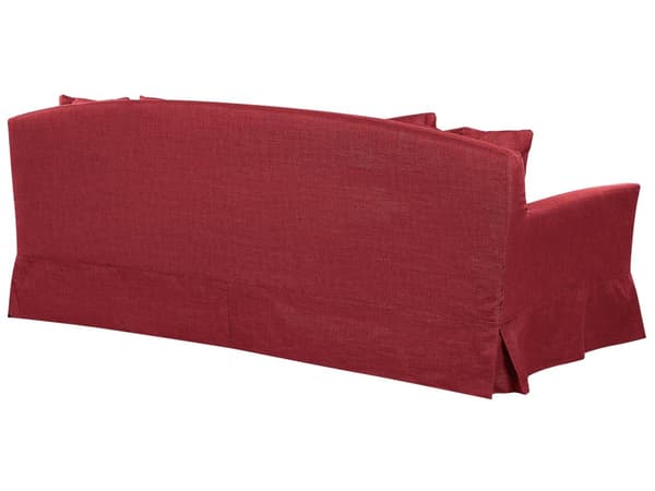 3-seters sofa Rød Polyesterstoff Treben Avtakbart trekk Ryggputer med skumfyll Klassisk design Stue
