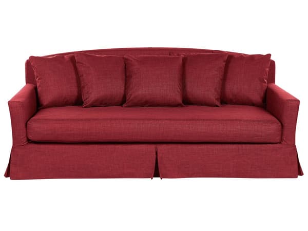 3-seters sofa Rød Polyesterstoff Treben Avtakbart trekk Ryggputer med skumfyll Klassisk design Stue