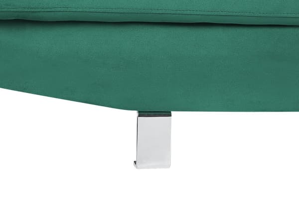 Hjørnesofa Grønn fløyel L-sofa med 5 seter Justerbare nakkestøtter og armlener Moderne stue sofa