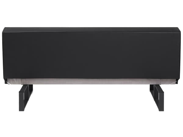 Sovesofa Svart Imitert Skinn 3-seter Uten armlener Minimalistisk Moderne Stue Soverom