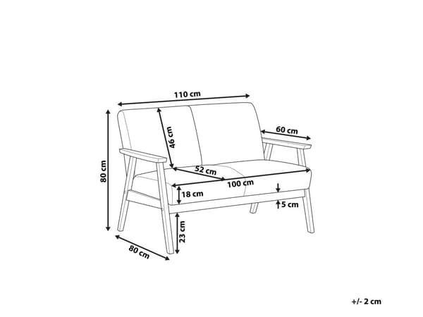 Sofa Grå Polyester 2-seter Treramme Antiskli-knotter Retro og minimalistisk design Stue