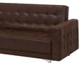 Miniatyrbilde 8 av 11: Sovesofa Brun Kunstskinn Tuftet Moderne Stue Modulær 3-seters Sølvben