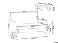 Miniatyrbilde 2 av 9: Sovesofa Beige Stoff 2-seter Ekstra soveplass Moderne Minimalistisk Stue