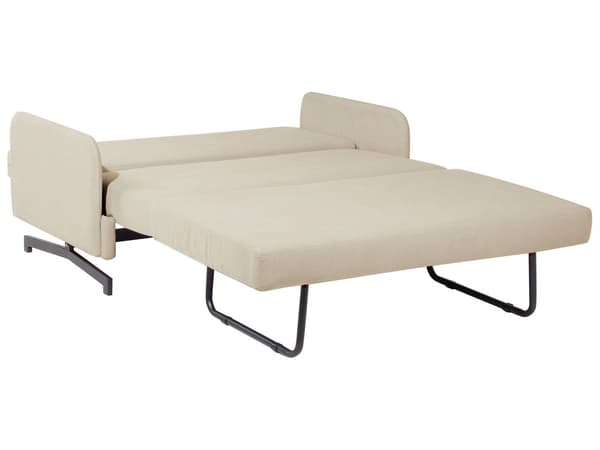 Sovesofa Beige Stoff 2-seter Ekstra soveplass Moderne Minimalistisk Stue