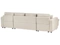 Miniatyrbilde 8 av 11: Hjørnesofa i Beige Stoff Polstret U-formet 5-seter med Oppbevaring