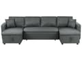 Miniatyrbilde 1 av 11: Hjørnesofa i Mørkegrått Stoff Polstret U-formet 5-seter med Oppbevaring