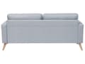 Miniatyrbilde 5 av 9: Sofa Grått Stoff med 2-seters Knappepolstring og 2 Puffer
