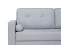 Miniatyrbilde 6 av 9: Sofa Grått Stoff med 2-seters Knappepolstring og 2 Puffer