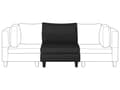 Miniatyrbilde 2 av 6: Sofa 1-seter Modulsofa Svart Polstring Stoff Lenestol
