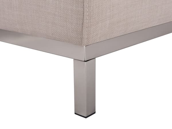 Hjørnesofa Beige stoffpolstret med ottomansk L-formet høyreorientering