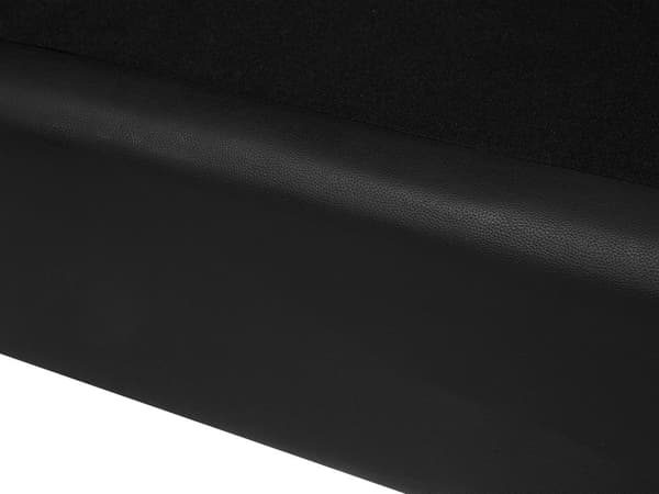 Sofa Svart Skinn Minimalistisk 2 Seter Stue Retro