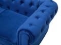 Miniatyrbilde 7 av 11: Chesterfield Stuesett Blå Fløyel Møbeltrekk 3-seters Sofa Lenestol