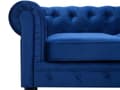 Miniatyrbilde 8 av 11: Chesterfield Stuesett Blå Fløyel Møbeltrekk 3-seters Sofa Lenestol