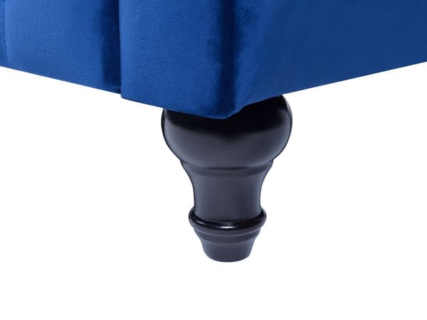 Chesterfield Stuesett Blå Fløyel Møbeltrekk 3-seters Sofa Lenestol