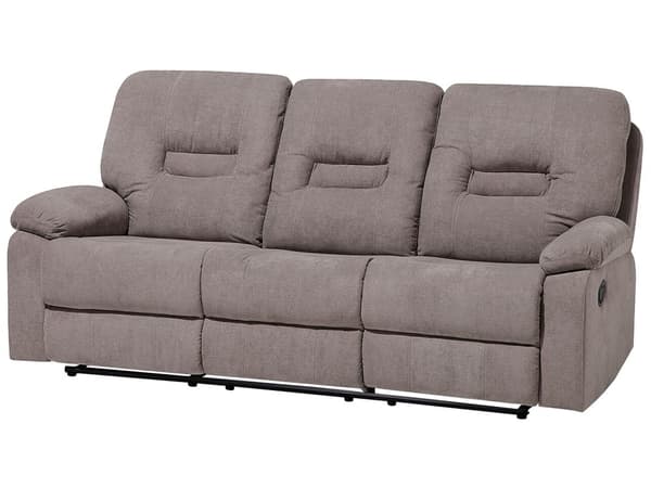 Stuesett 3-seters 2-seters Lenestol Taupe Beige Hvilestol Manuelt Justerbar Rygg Fotstøtte