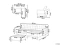 Miniatyrbilde 3 av 11: Hjørnesofa Grå Stoff 4-seter L-form Venstrevendt Justerbar rygg Sovefunksjon Fotskammel Metallben Modulær Moderne design