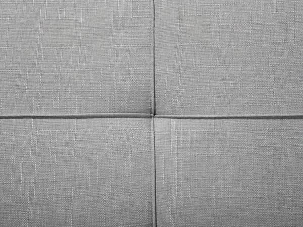 Sovesofa Grå 3-seter Quiltet Møbeltrekk Klikk-klakk Delt rygg Metallben